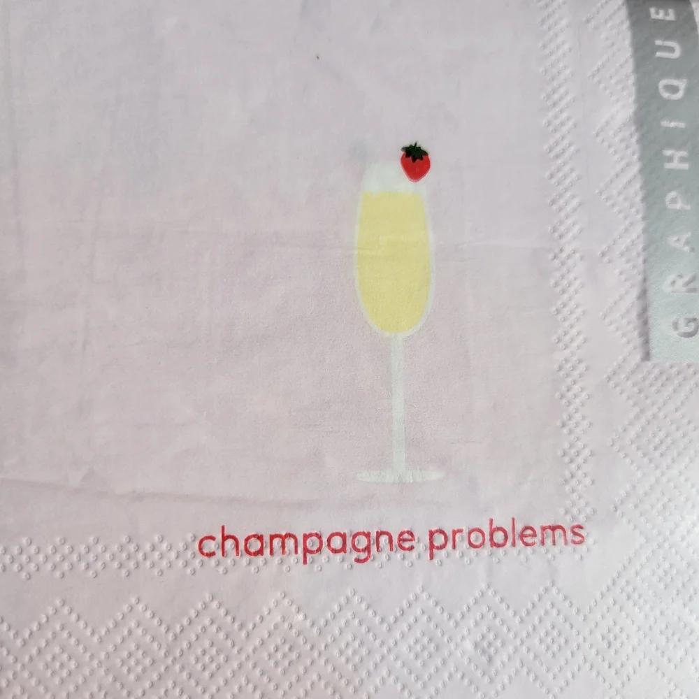 Rosé All Day Trio ~ David Tutera & Champagne Problems Napkins Charms & Recipies